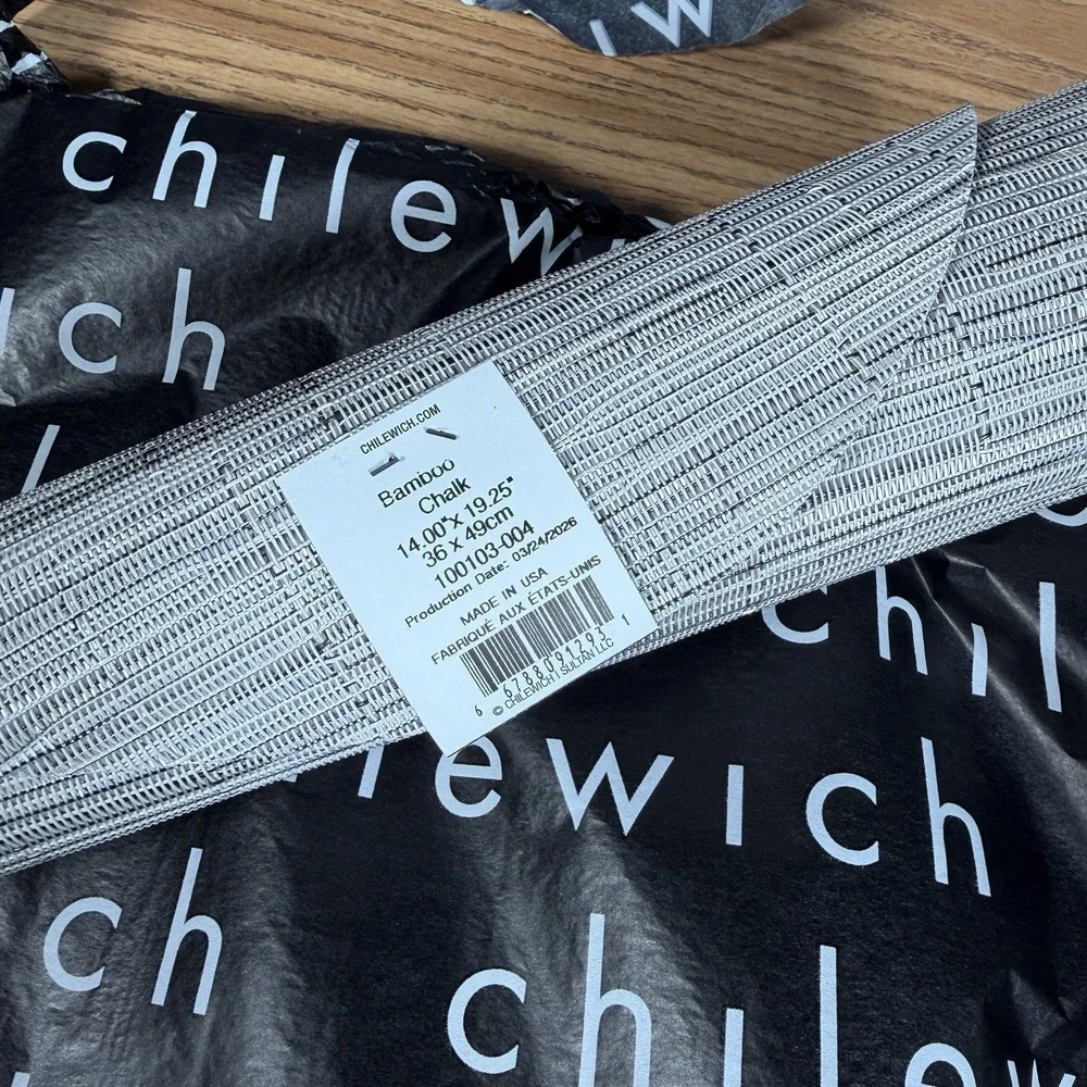 Chilewich Woven Oval Placemat Set of 4 Brown/Beige 14 x 19.25 Gray Chalk